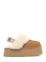 Slippers Met Riempjes Funkette Uit Leder Ugg Bruin women 1113474
