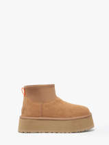 Boots Met Platformzool Classic Mini Dipper Uit Leder Ugg Bruin accessoires 1168170