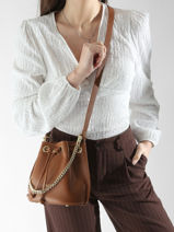 Bucket Bag Alba Double Leder Lancaster Bruin alba double 80-vue-porte