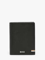 Portefeuille Iconic Leder Hugo boss Zwart iconic HLO421A