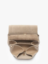 Portemonnee Leder Paul marius Beige la suite GUSTASUI-vue-porte