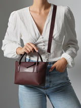 Cross Body Tas Maya Double Kba Lancaster Rood maya double kba 101-vue-porte
