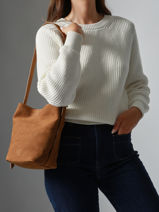 Cross Body Tas Cavalier Nubuck Leder Etrier Bruin cavalier nubuck ECAN126S-vue-porte