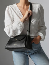 Cross Body Tas Accordeon Double Leder Lancaster Zwart accordeon double 89-vue-porte