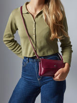 Cross Body Tas Caviar Leder Milano Rood caviar CA23067-vue-porte