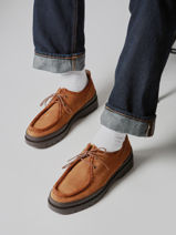 Derby Veterschoenen Uit Leder Kleman Bruin men MAJORV-vue-porte
