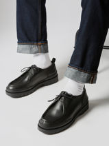 Derby Veterschoenen Uit Leder Kleman Zwart men MAJOR-vue-porte