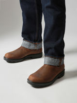 Chelsea Boots Uit Leder Blundstone Bruin men 1911-vue-porte