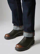Chelsea Boots Uit Leder Blundstone Bruin men 2440-vue-porte