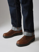Chelsea Boots Uit Leder Blundstone Bruin men 1609-vue-porte
