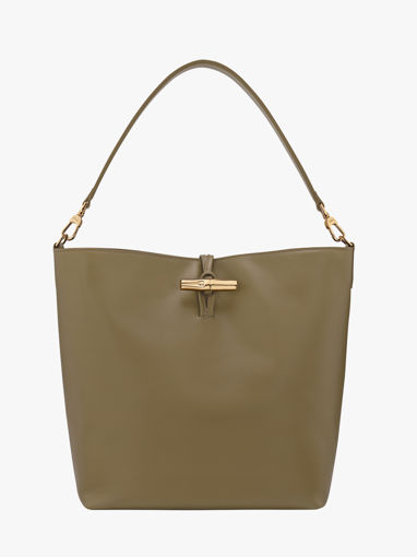 Longchamp Le roseau sleek Schoudertas Groen