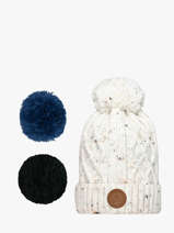 Muts Met Verwisselbare Pompon Cabaia Wit hats APPLETIN