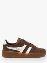 Sneakers Grandslam Uit Leder Gola Bruin women CLA589