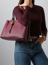 Handtas M Azalie Ted lapidus Violet azalie TLHF9584-vue-porte