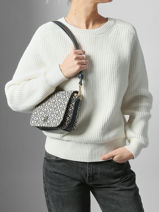 Schoudertas Th Jacquard Polyurethaan Tommy hilfiger Blauw th jacquard AW17447-vue-porte