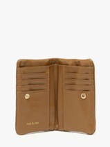 Portefeuille Winnie Leder Nat et nin Bruin vintage WINNIE-vue-porte