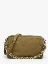 Cross Body Tas Vintage Leder Mila louise Beige vintage 23673V