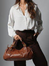 Schoudertas Icone Leder Gerard darel Bruin icone DDS01410-vue-porte