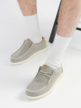 Mocassins Wally Braided Hey dude Blauw men 40003-vue-porte