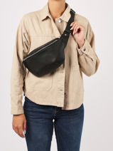 Heuptasje La Banane Leder Paul marius Zwart vintage BANANE-vue-porte