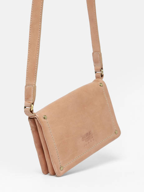 Cross Body Tas Boston Leder Basilic pepper Beige boston BBOS03 ander zicht 2