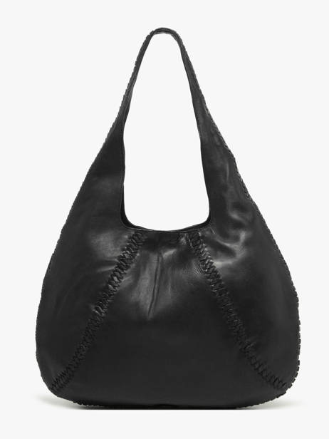 Schoudertas Milan Leder Basilic pepper Zwart milan BMIL01 ander zicht 4