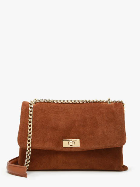 Cross Body Tas Velvet Caviar Leder Milano Bruin velvet caviar VC24115