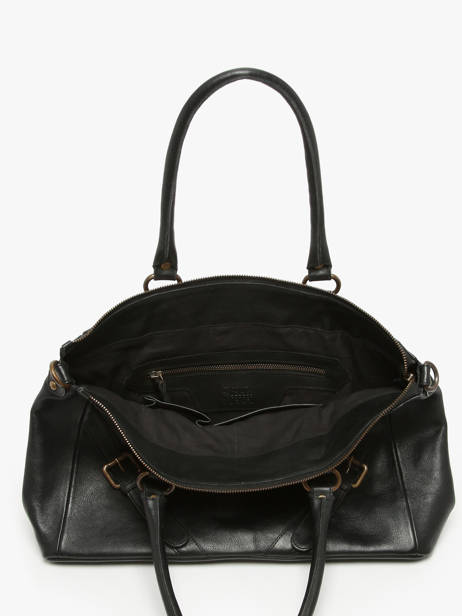 Schoudertas Strappy Leder Basilic pepper Zwart strappy BSTR03 ander zicht 3