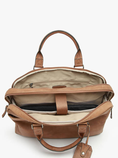 Documententas Spider 2 Compartimenten Leder Etrier Bruin spider ESPI8022 ander zicht 3