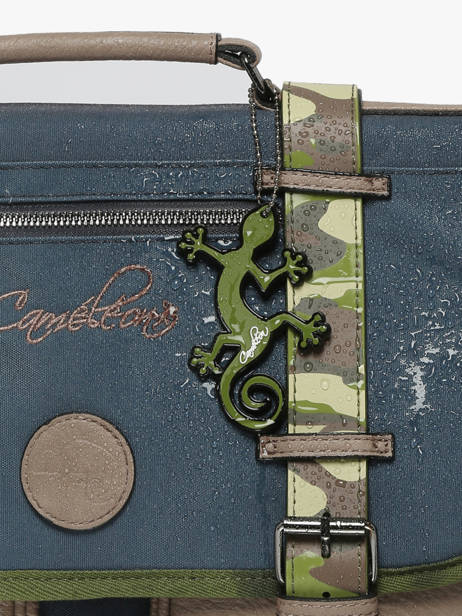 Boekentas Kinderen 3 Compartimenten Cameleon Grijs vintage urban CA41 ander zicht 6