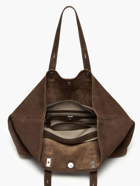 Handtas Cavalier Nubuck Leder Etrier Bruin cavalier nubuck ECAN127M ander zicht 3