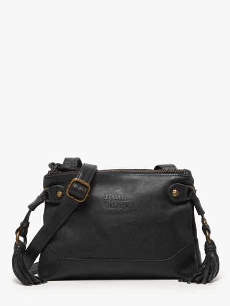 Cross Body Tas Cow Leder Basilic pepper Zwart cow BCOW82