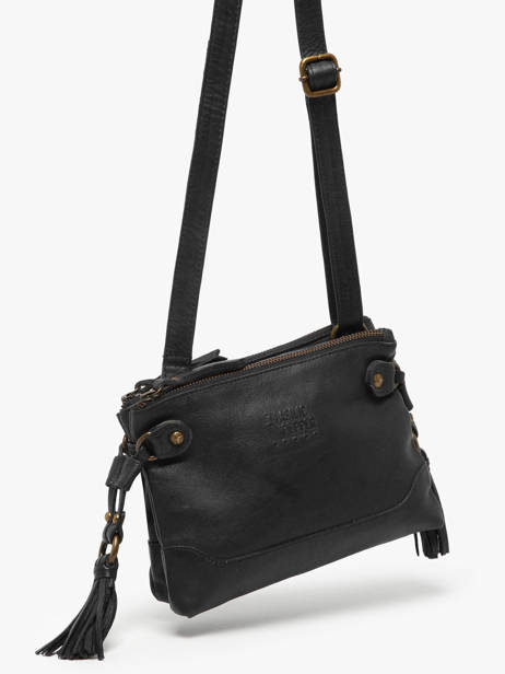 Cross Body Tas Cow Leder Basilic pepper Zwart cow BCOW82 ander zicht 1