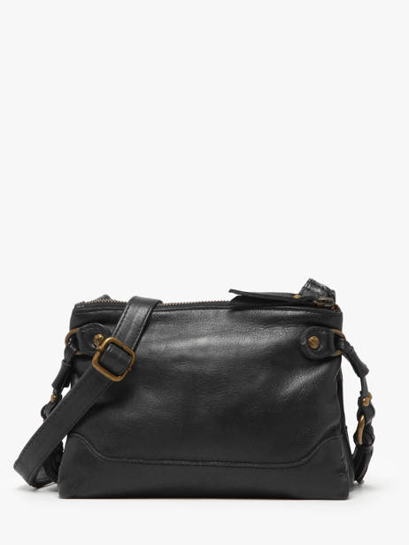 Cross Body Tas Cow Leder Basilic pepper Zwart cow BCOW82 ander zicht 3