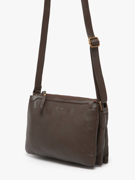 Cross Body Tas Cow Leder Basilic pepper Bruin cow BCOW83 ander zicht 1
