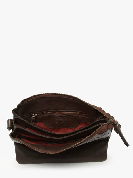 Cross Body Tas Cow Leder Basilic pepper Bruin cow BCOW83 ander zicht 2