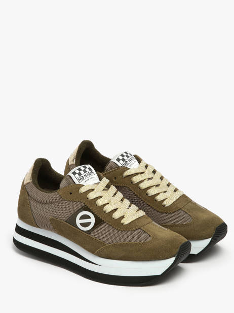 Sneakers Met Platformzool Flex M Jogger Uit Leder No name Groen accessoires IMKNITAY ander zicht 1