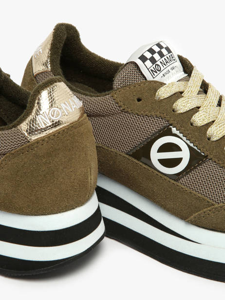 Sneakers Met Platformzool Flex M Jogger Uit Leder No name Groen accessoires IMKNITAY ander zicht 2