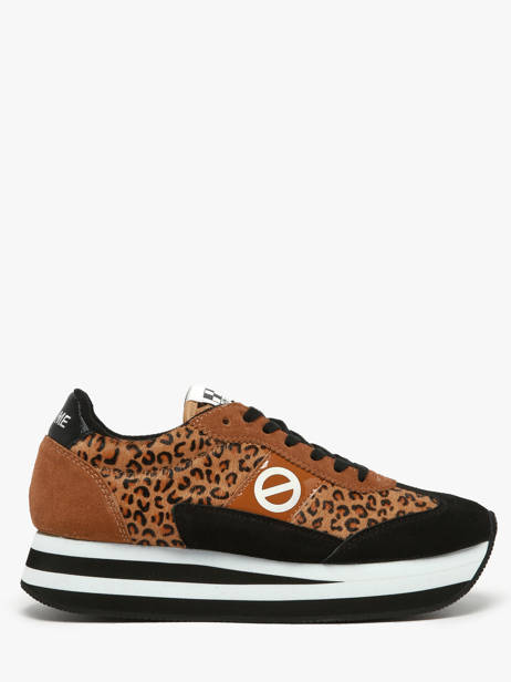 Sneakers Met Platformzool Flex M Jogger Uit Leder No name Bruin accessoires IMHP01KC