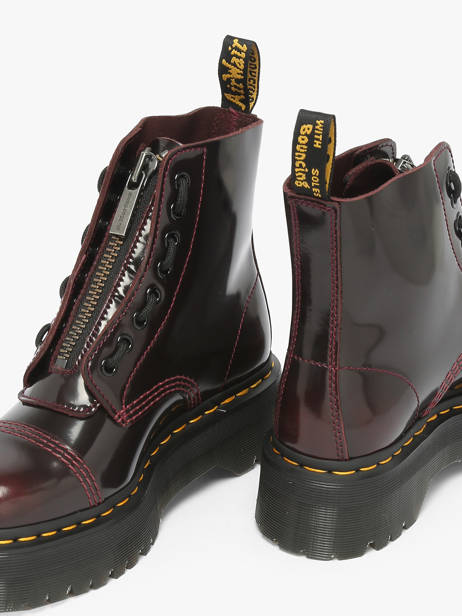 Enkellaarsjes Sinclair Uit Leder Dr martens Rood accessoires 25233600 ander zicht 2