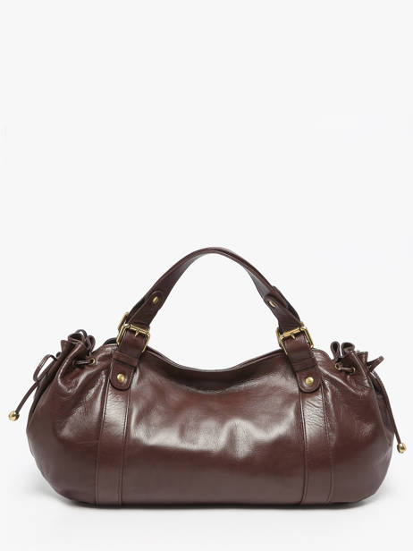 Schoudertas Froisse Leder Gerard darel Bruin froisse DCS01474 ander zicht 4