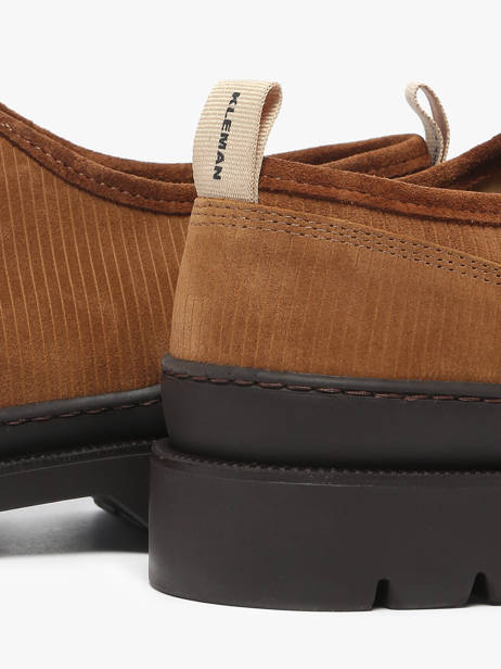 Derby Veterschoenen Uit Leder Kleman Bruin men MAJORV ander zicht 3