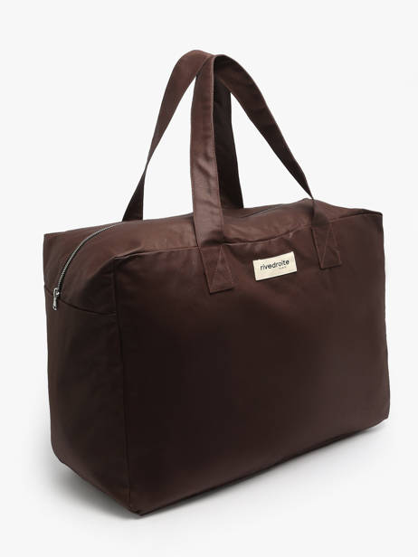 Weekendtas Elzevir Waxed Rivedroite Bruin waxed ELZEVWAX ander zicht 2