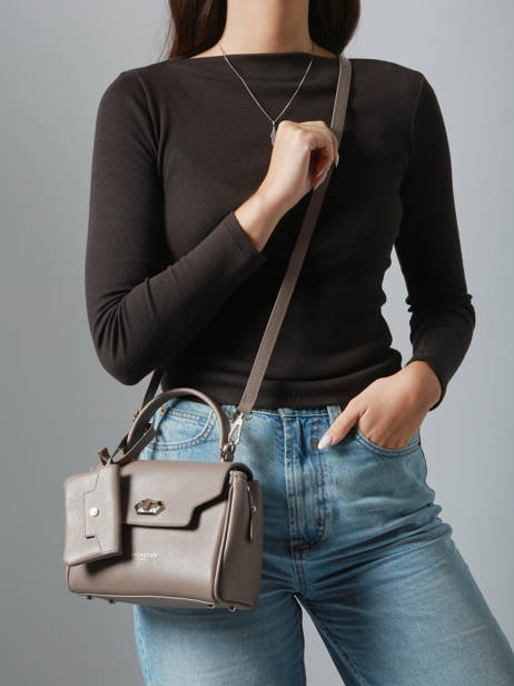 Cross Body Tas Mademoiselle Grace Leder Lancaster Beige mademoiselle grace 101 ander zicht 1