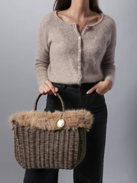 Handtas Doudou Le voyage en panier Bruin doudou M ander zicht 1