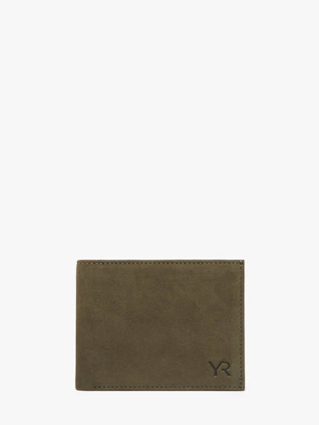 Portefeuille Leder Yves renard Groen nubuck 2607