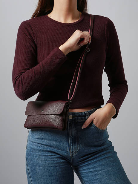 Cross Body Tas Caviar Leder Milano Rood caviar CA23067 ander zicht 1