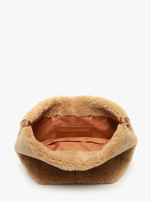 Longchamp Le roseau shearling Cross bodytas Bruin