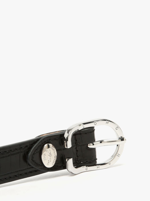 Longchamp Longchamp pocket croco Riem Zwart