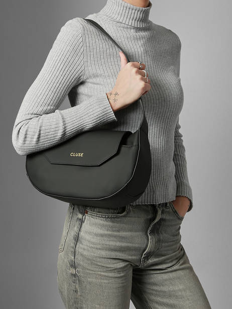 Schoudertas City Cluse Zwart city CX049 ander zicht 1